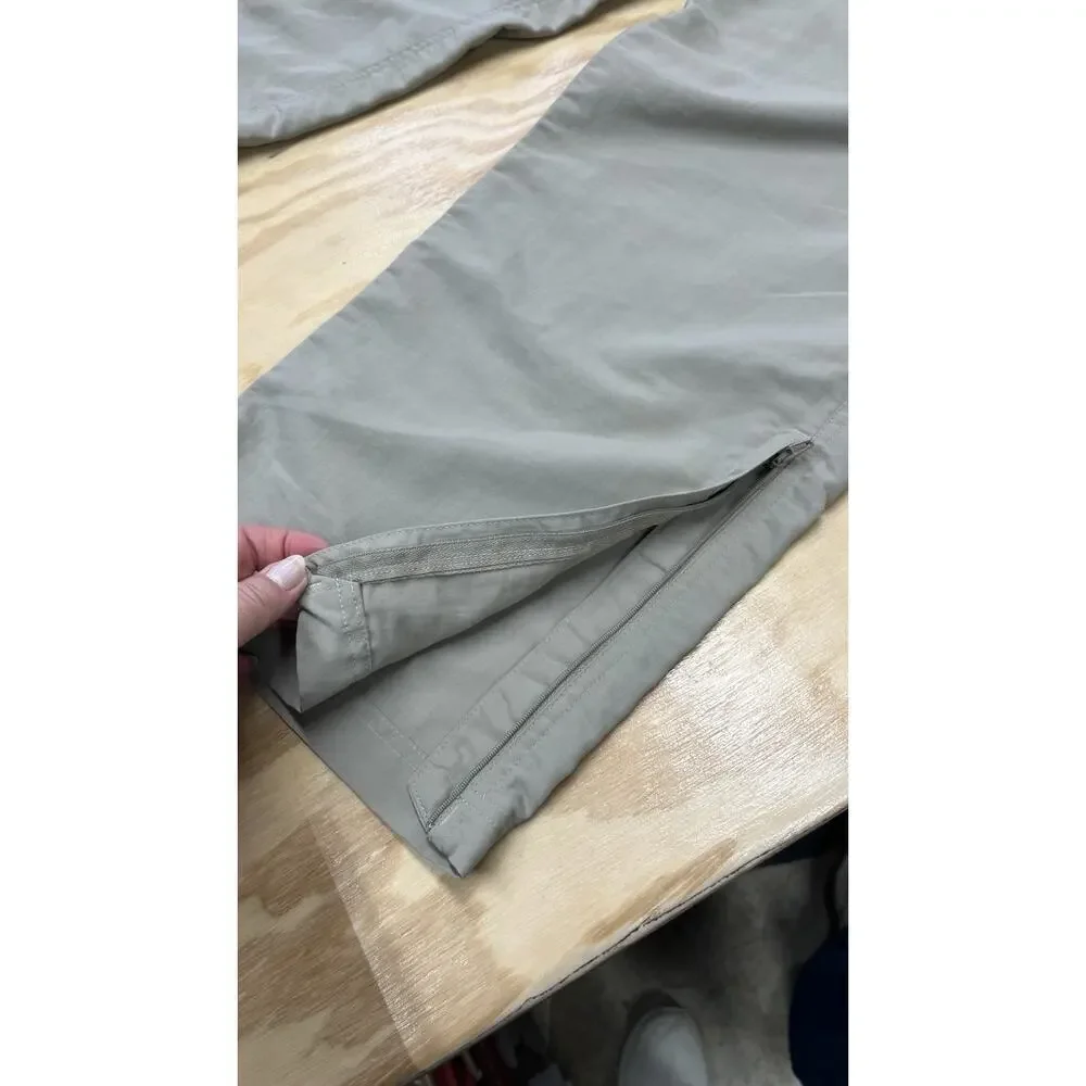North Face Paramount Peak Convertible Hiking Pants Mens XL Beige Belted Outdoor